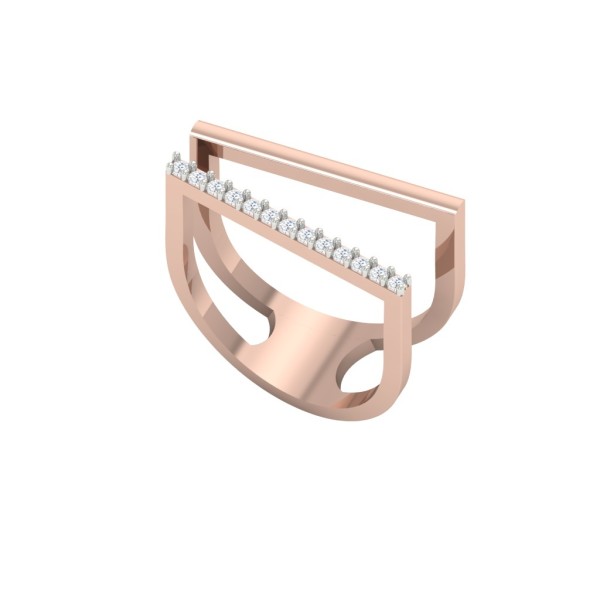 DIAMOND STRIP  DOUBLE LOCKET 